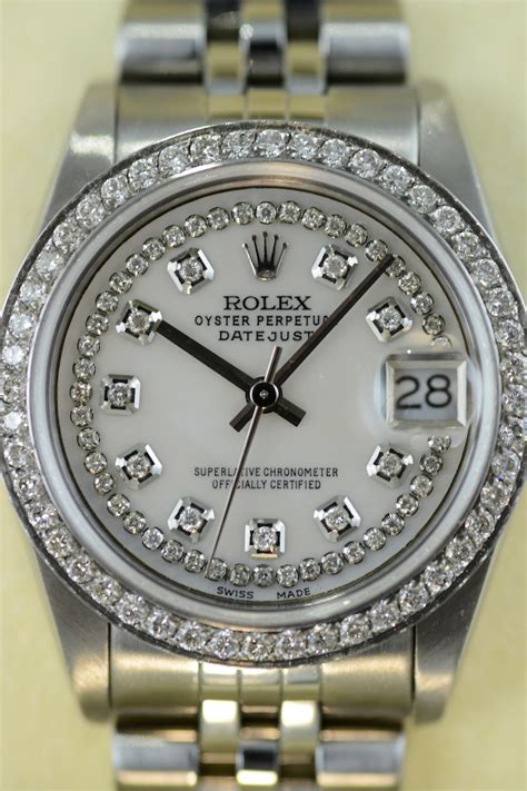 rolex diamanten lünette|Rolex chronometer watch.